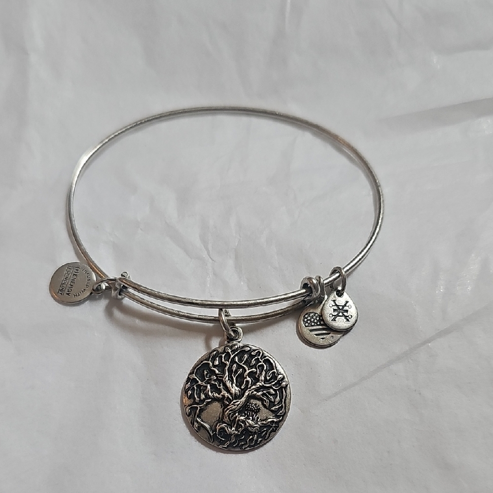 Silver Charm Bangle Braclet